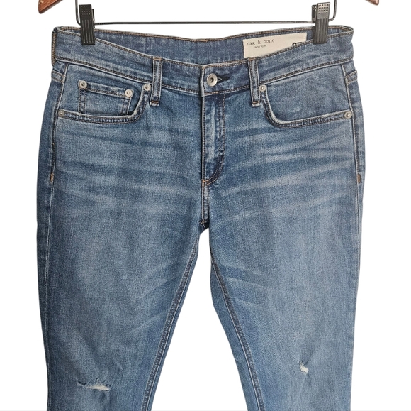 Rag & Bone Dre Low-rise Distressed Boyfriend Jeans Size 27 - Picture 3 of 9